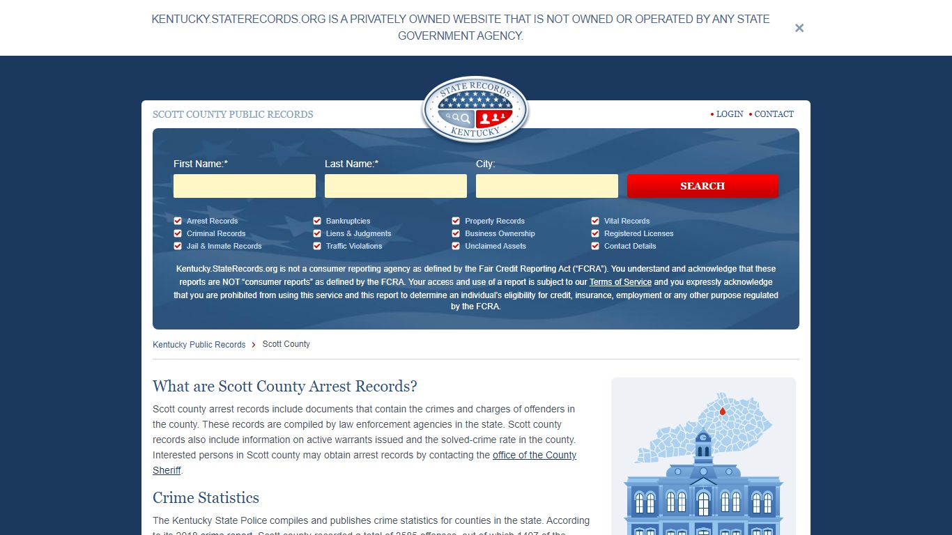 Scott County Arrest, Court, and Public Records | StateRecords.org